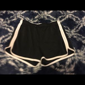 Justice girls black shorts with white strip 14/16